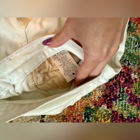 Rag & Bone Black Zippers on White Skinny Jeans Size 25 - Picture 4 of 7